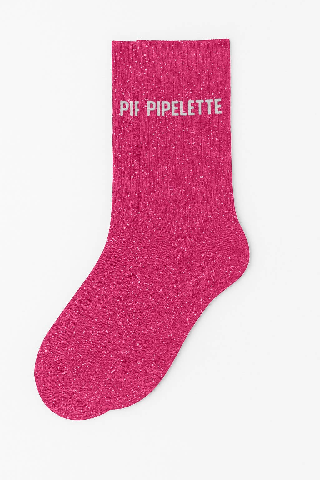 Chaussettes à paillettes "Pipelette" - Fuschia