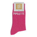 Chaussettes à paillettes "Pipelette" - Fuschia