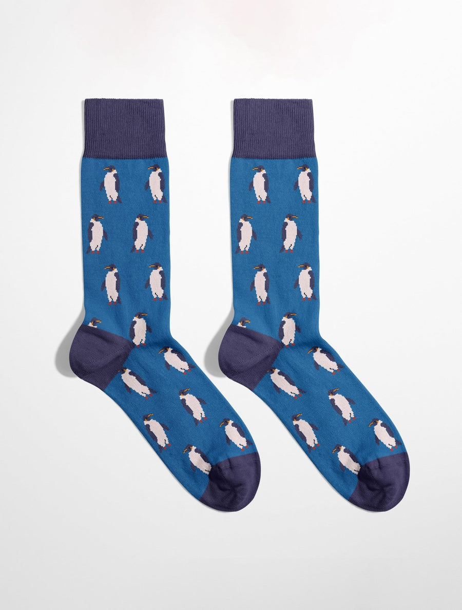 Chaussettes homme fantaisie pingouins