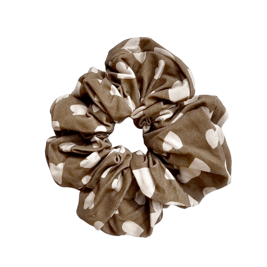 Chouchou cheveux cœurs beige Fall in Love