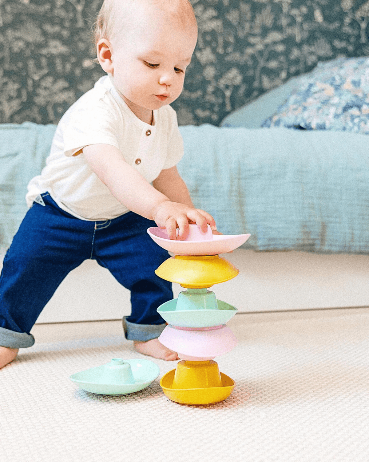 Coffret jouets à empiler pour bébé l'acrobate - le jouet simple.