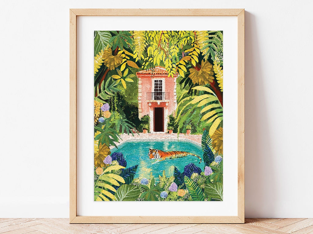 Coffret peinture au numéro Tiger Relaxing in my Pool