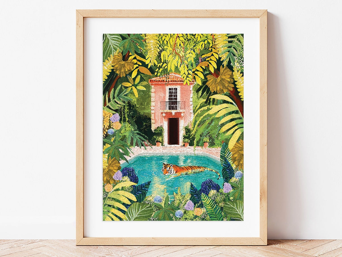 Coffret peinture au numéro Tiger Relaxing in my Pool