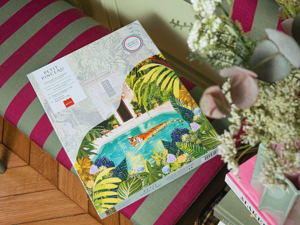 Coffret peinture au numéro Tiger Relaxing in my Pool