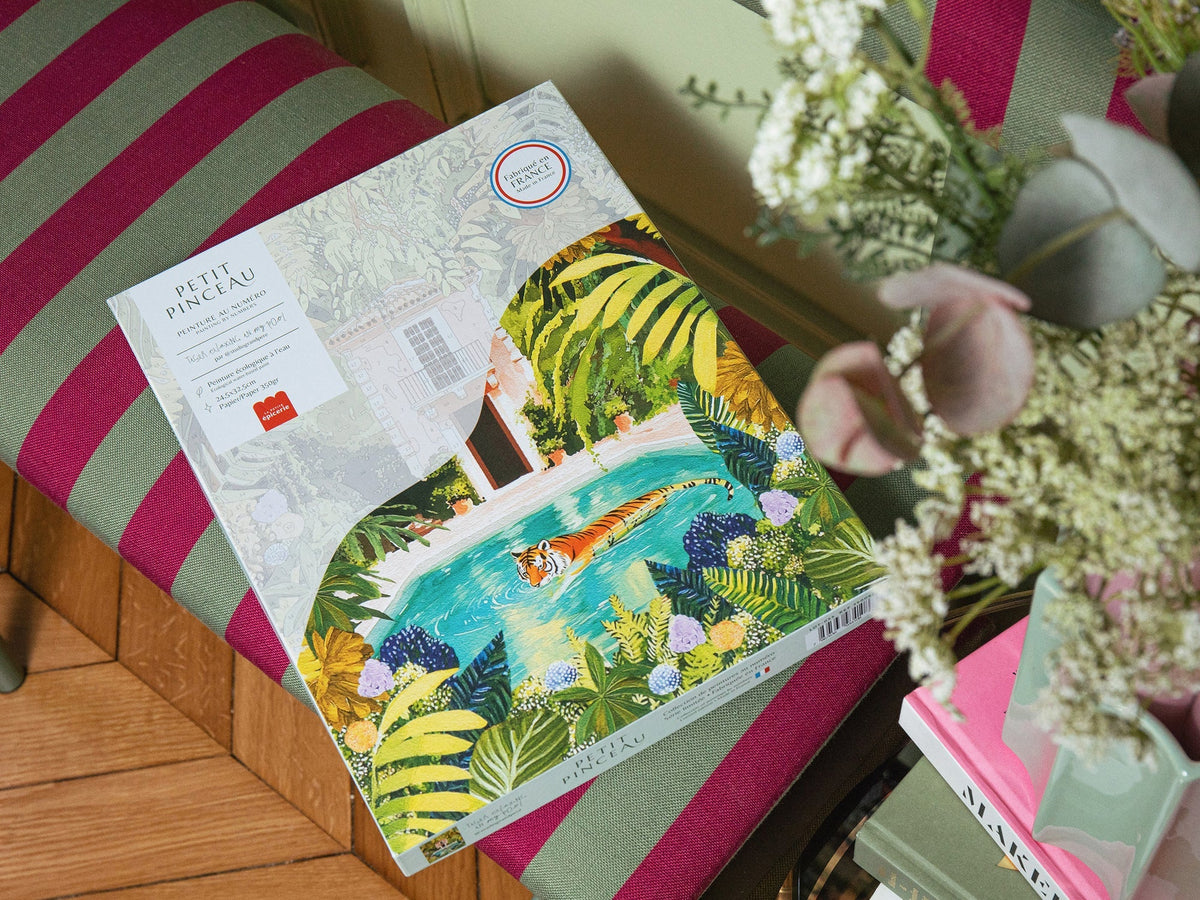 Coffret peinture au numéro Tiger Relaxing in my Pool