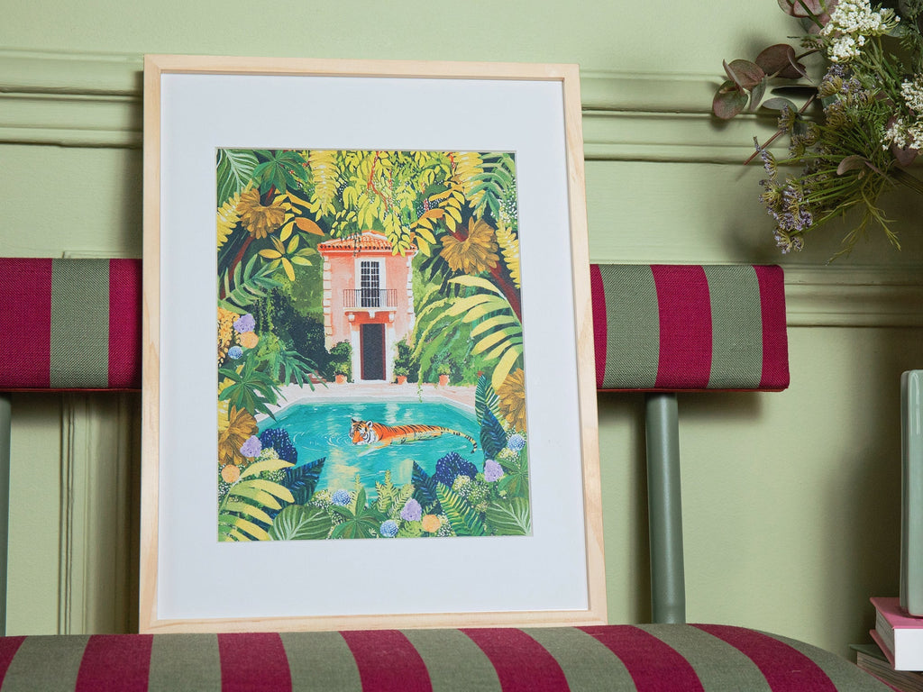 Coffret peinture au numéro Tiger Relaxing in my Pool