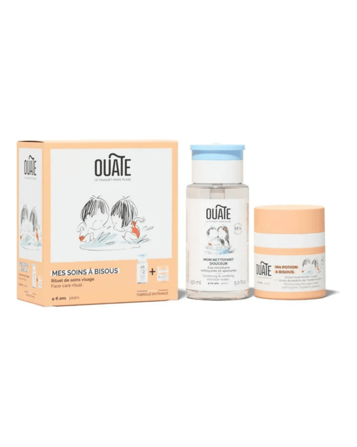 Coffret soin visage bio enfant 4 - 6 ans "mes soins à bisous" - ouate paris