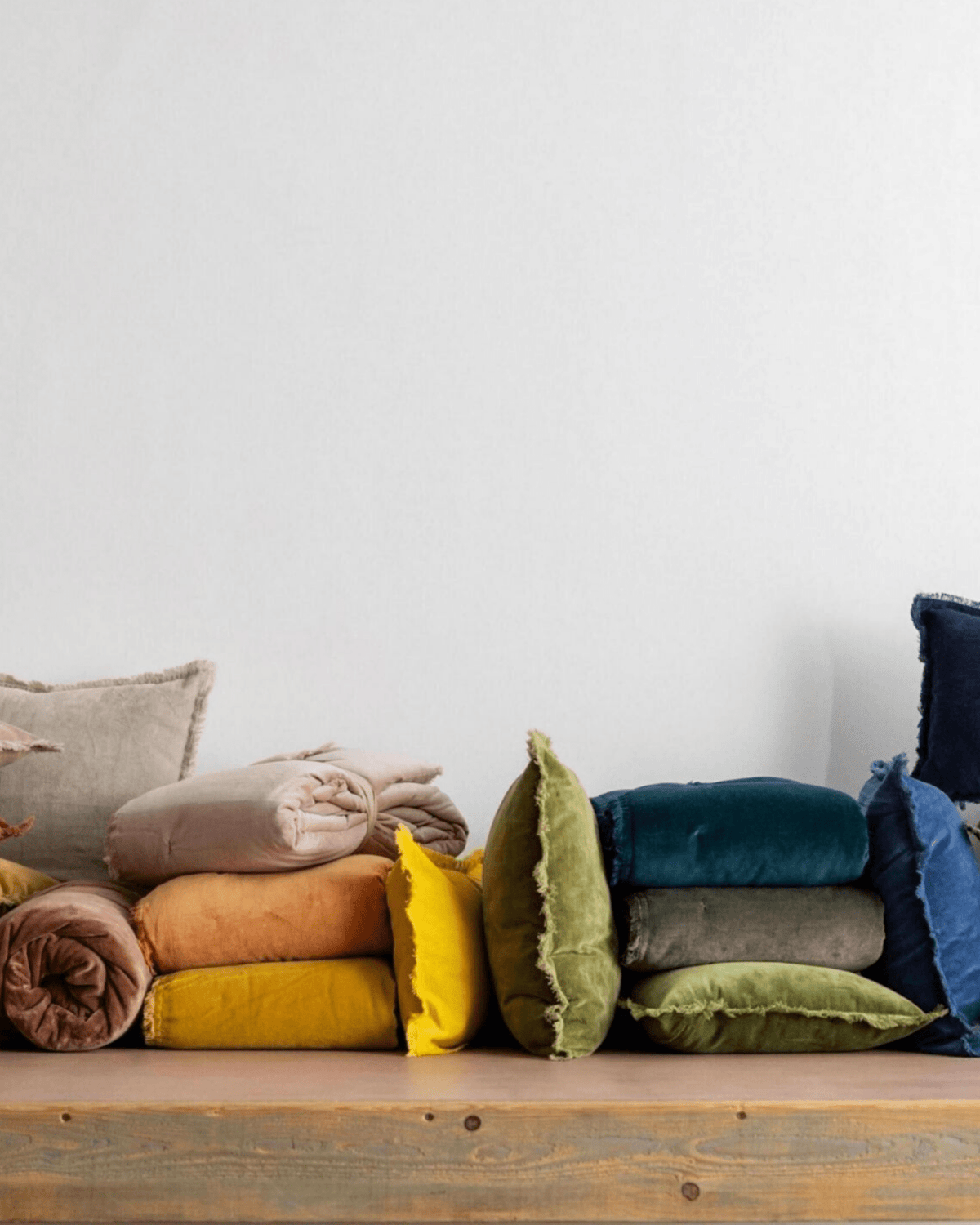 Coussin coton olive - maison vivaraise