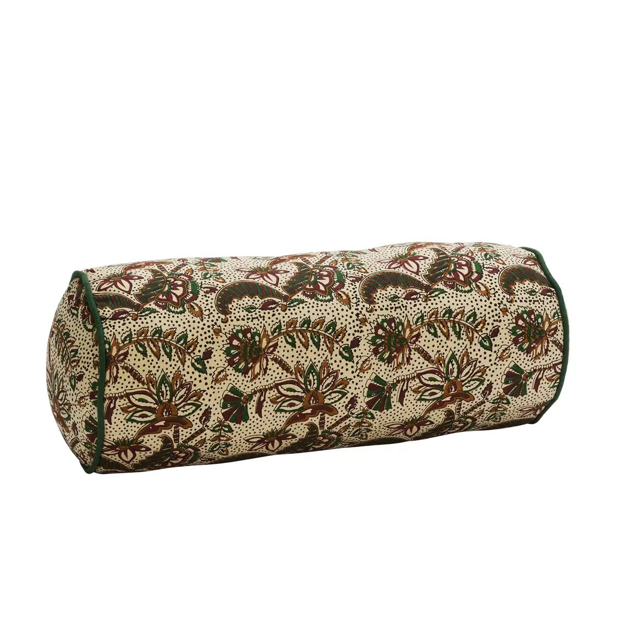 Coussin polochon imprimé floral - Madam Stoltz