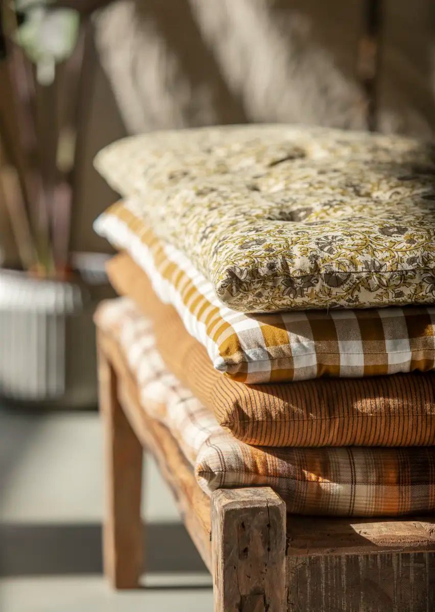 Coussin pour banc en coton imprimé - Madam Stoltz