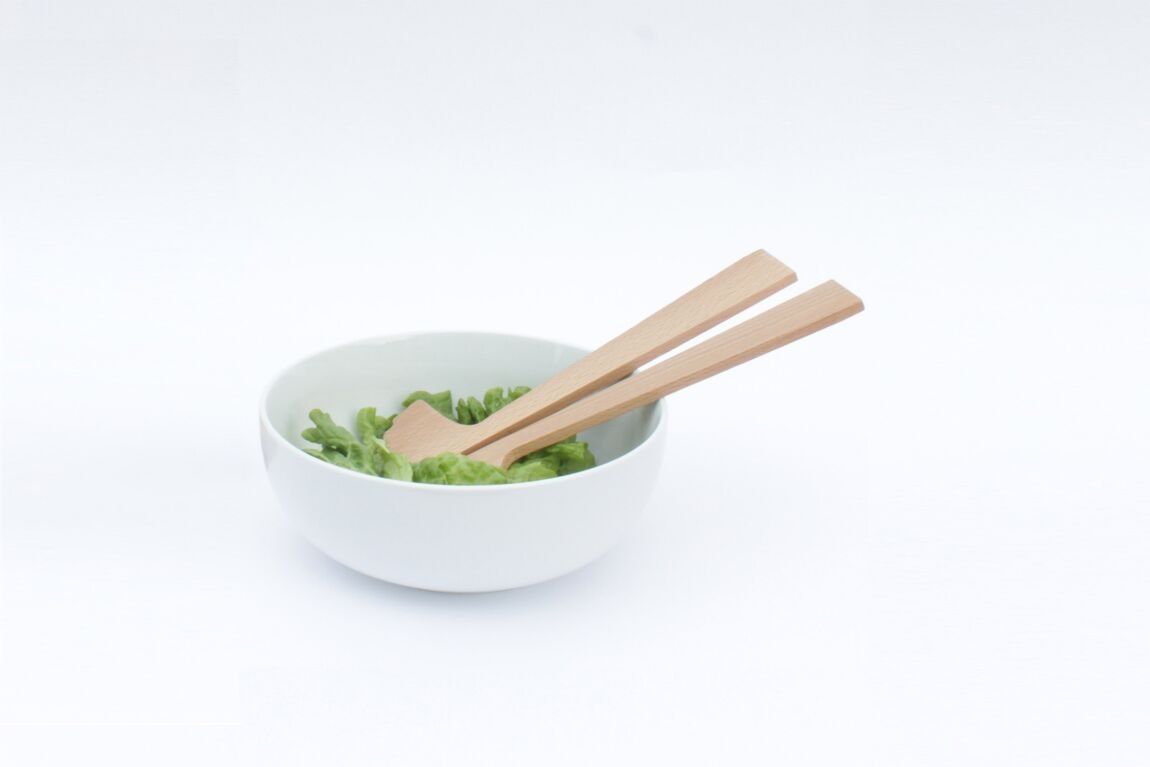 Couverts à salade en bois "ginkgo" - reine mère
