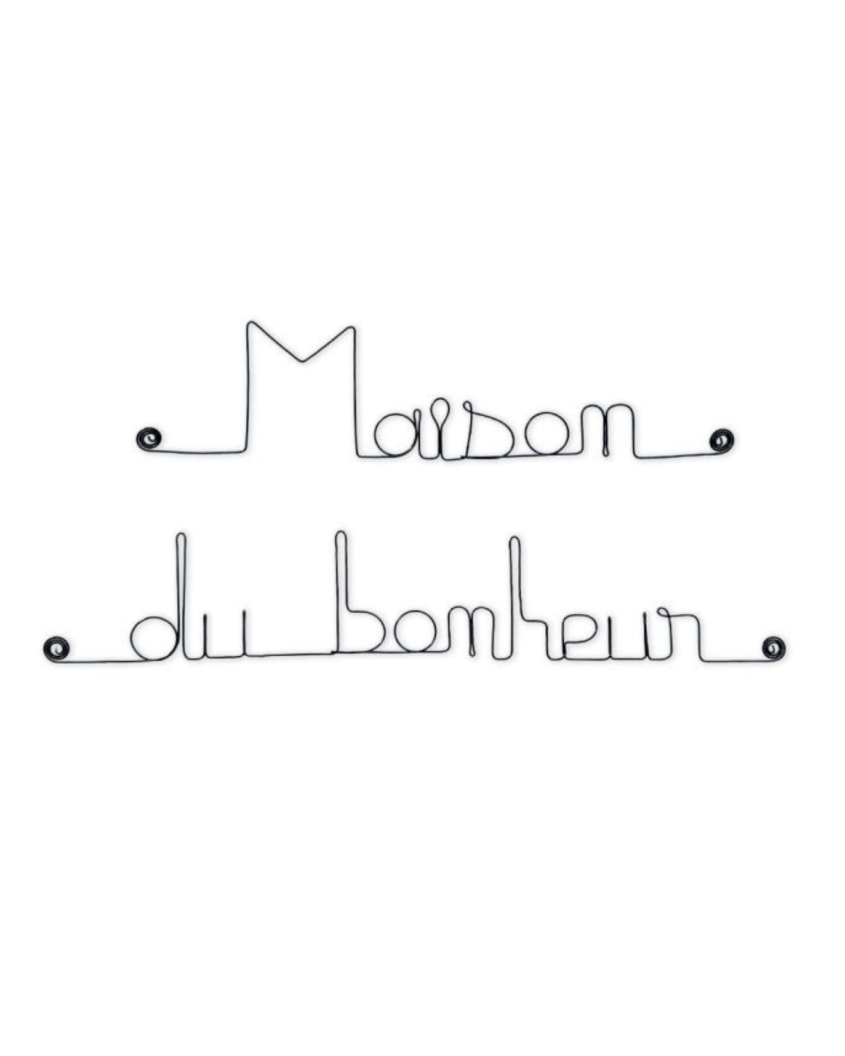 Décoration murale fil de fer "maison du bonheur" - bijoux de mur