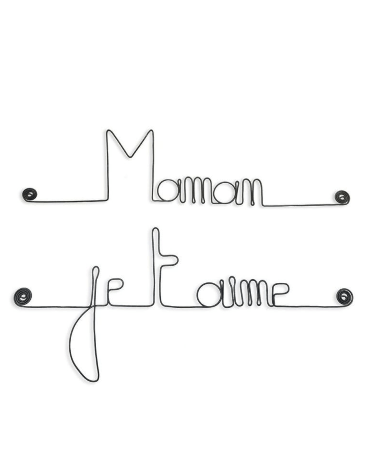 Décoration murale fil de fer " maman je t'aime " - bijoux de mur