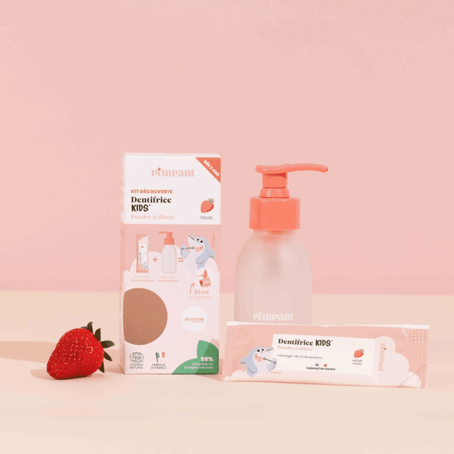 Dentifrice bio enfant | Kit découverte Fraise