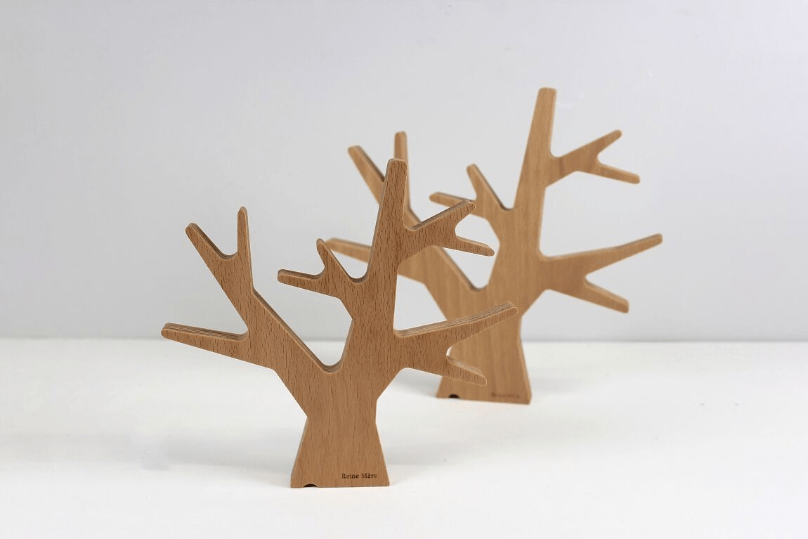 Dessous de plat en bois de hêtre arbre - reine mère