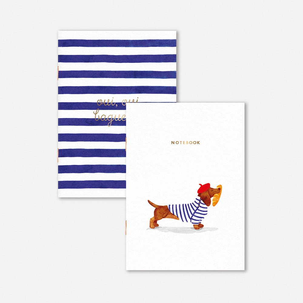 Duo de carnets de Poche A6 "Oui Baguette" - all the ways to say
