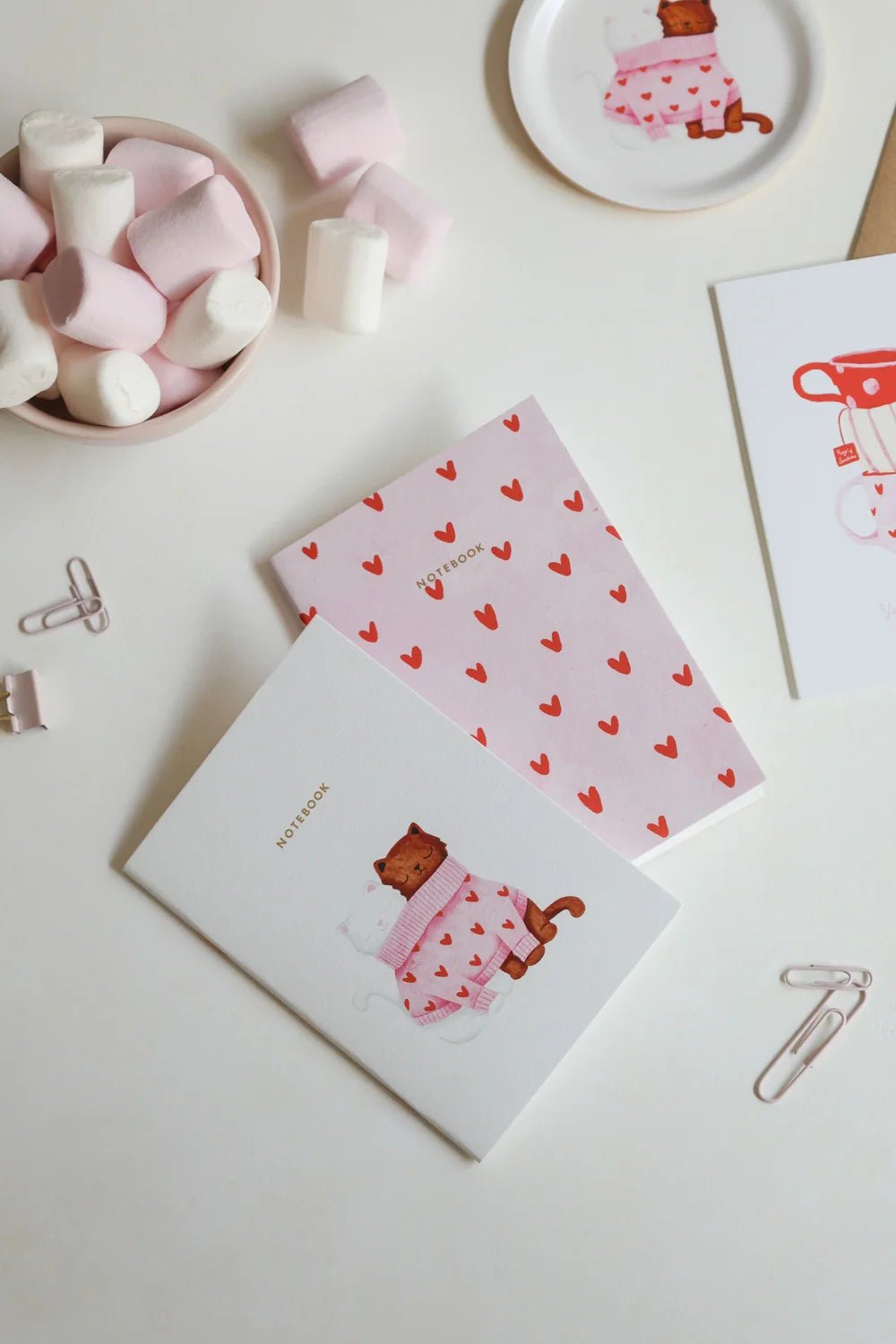 Duo de carnets de Poche A6 "Together Cats" - all the ways to say