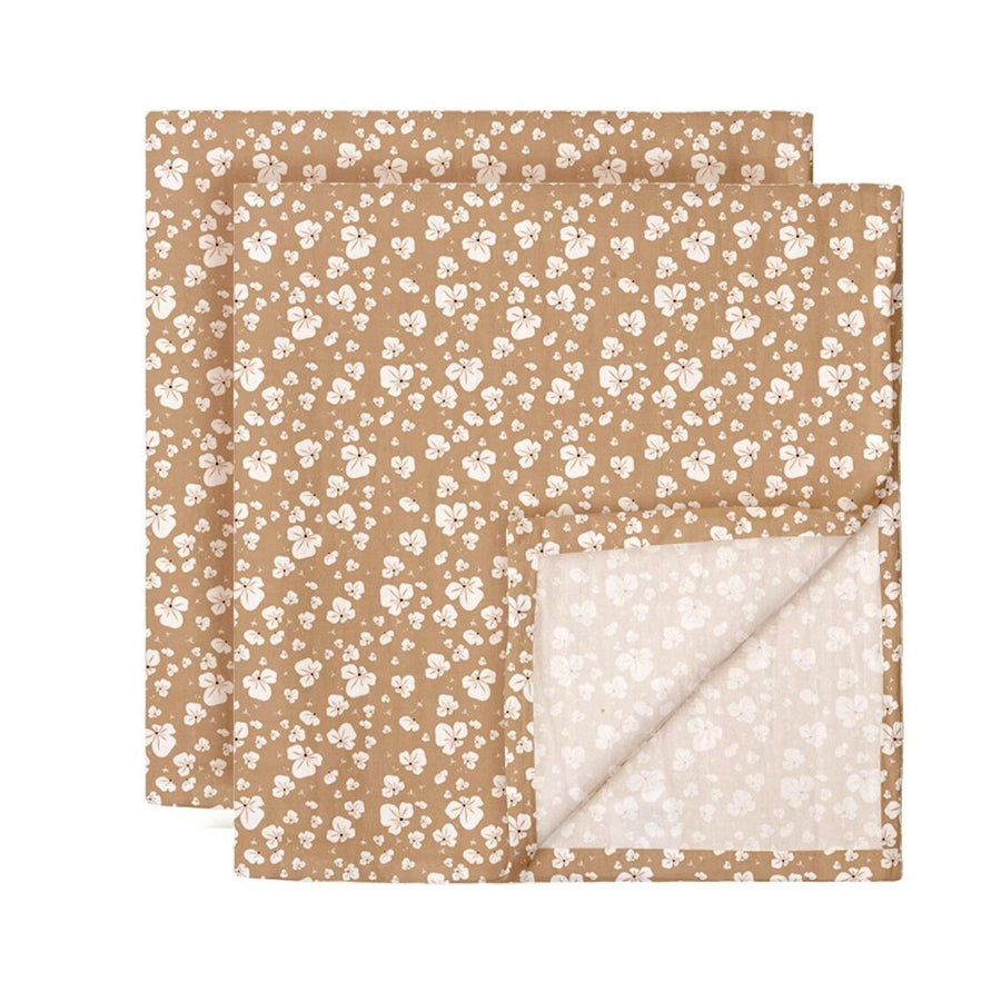 Lange gaze de coton motif indian summer - lot de 2