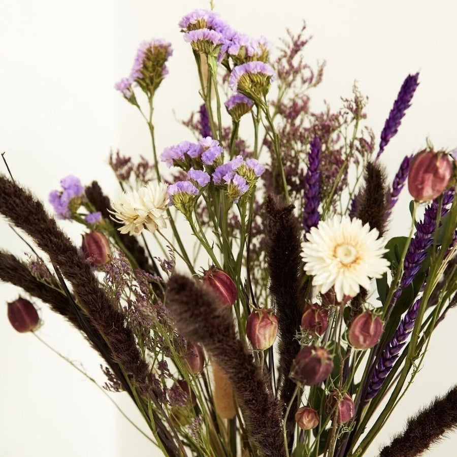 Fleurs séchées | bouquet des champs violette des prés