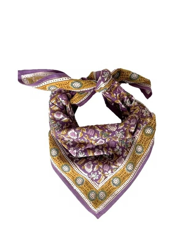 Foulard enfant  absynthe purple en coton