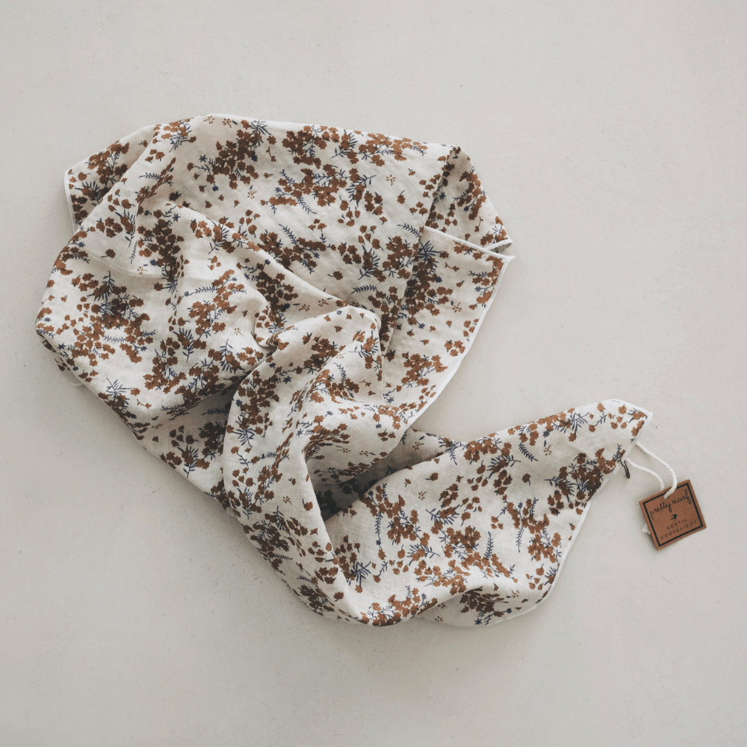 Foulard enfant imprimé fleuri – gentil coquelicot