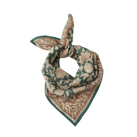 Foulard enfant tupia green en coton