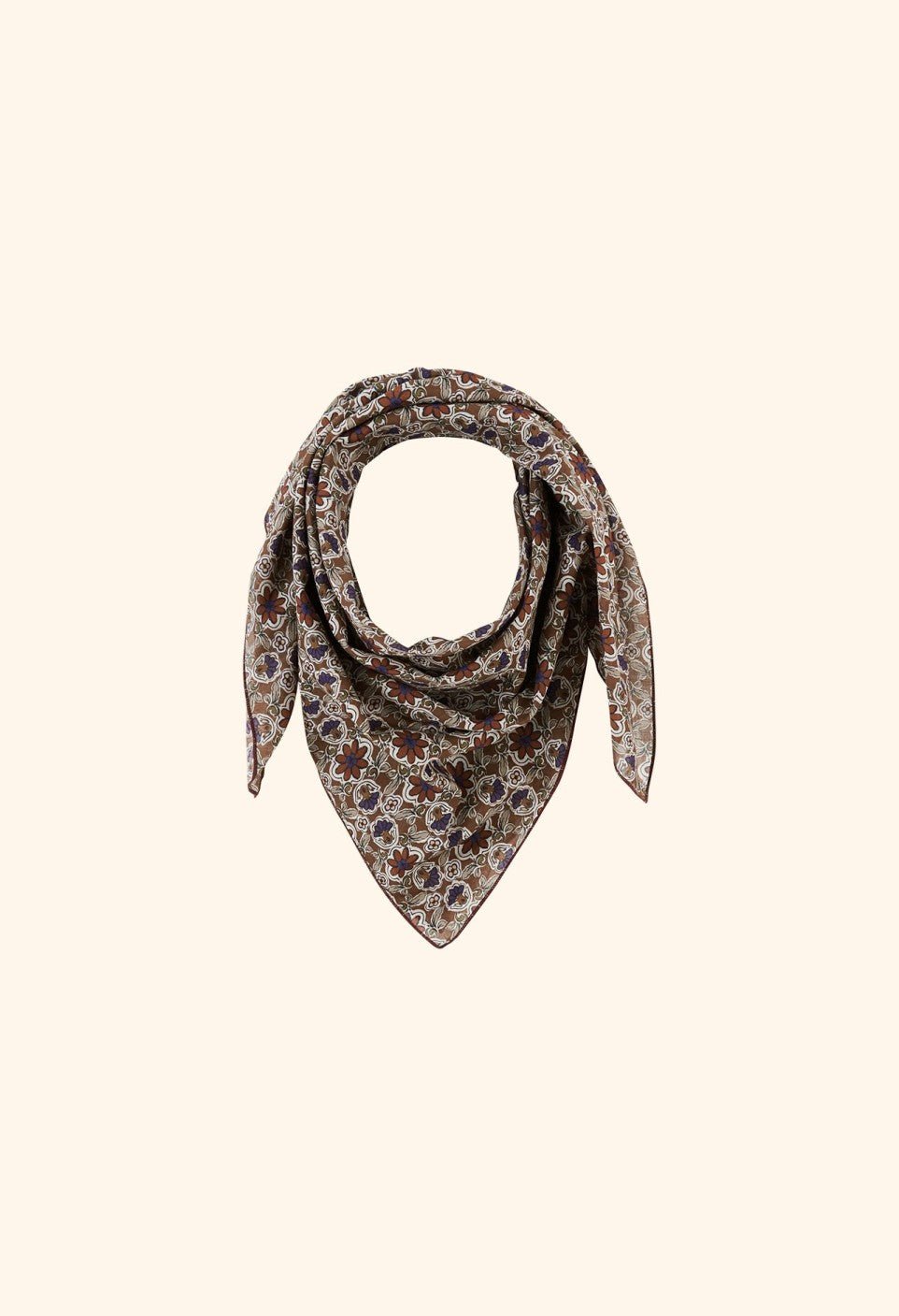 Foulard femme voile de coton bijou rubis - Gabrielle Paris