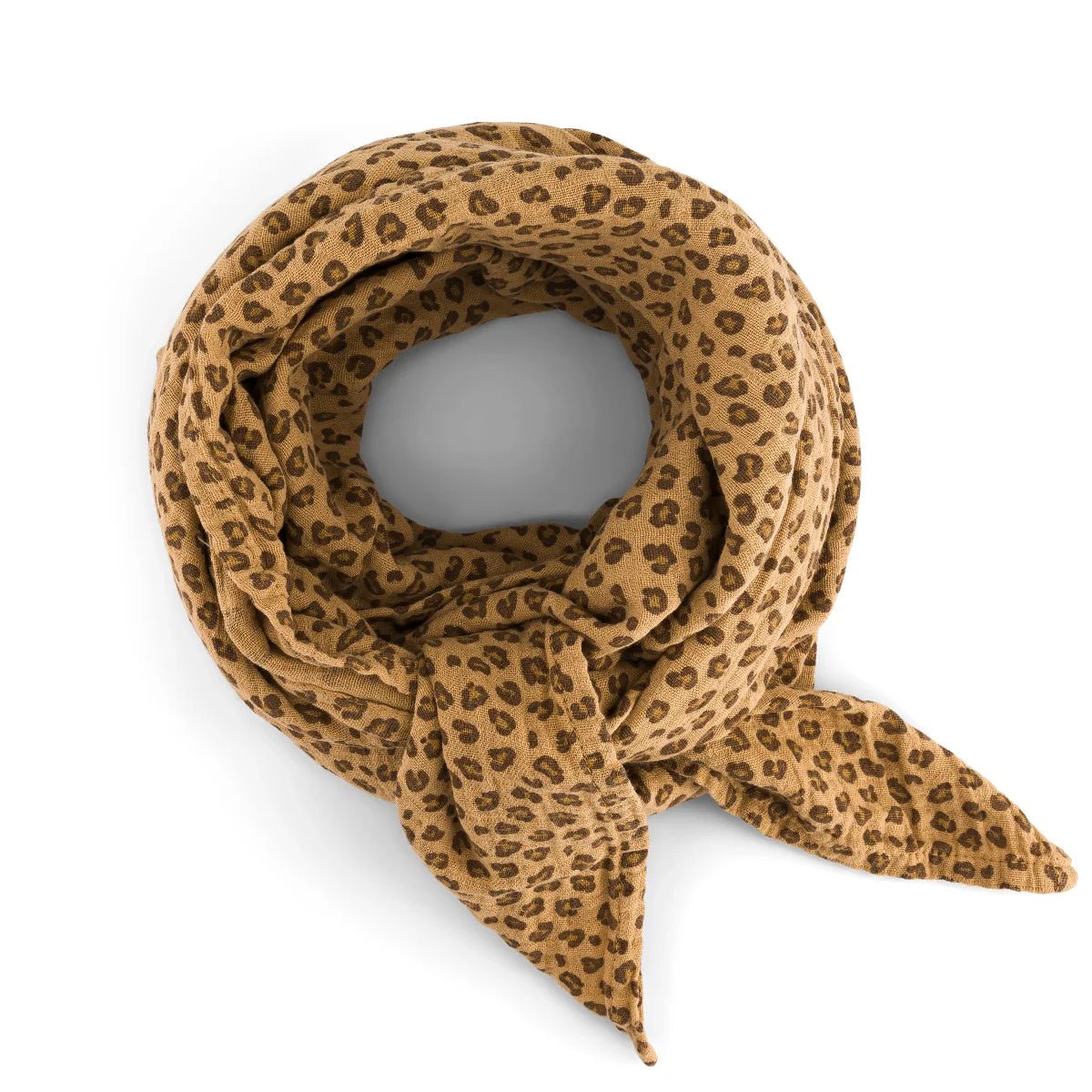 Foulard léopard enfant café - Rose in april