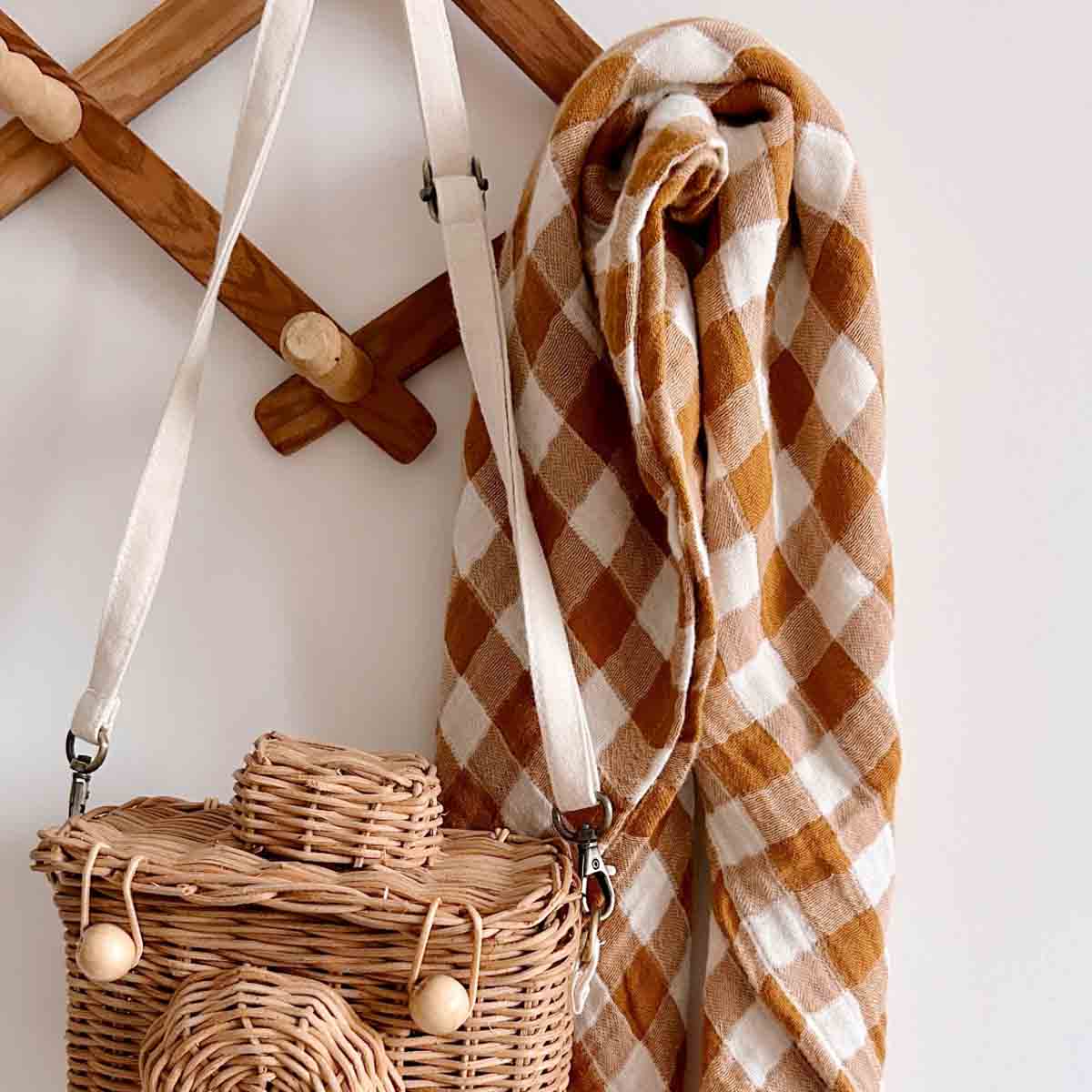 Foulard vichy caramel - Rose in april