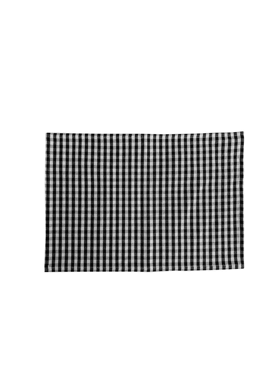 Set de table en coton Vichy Black