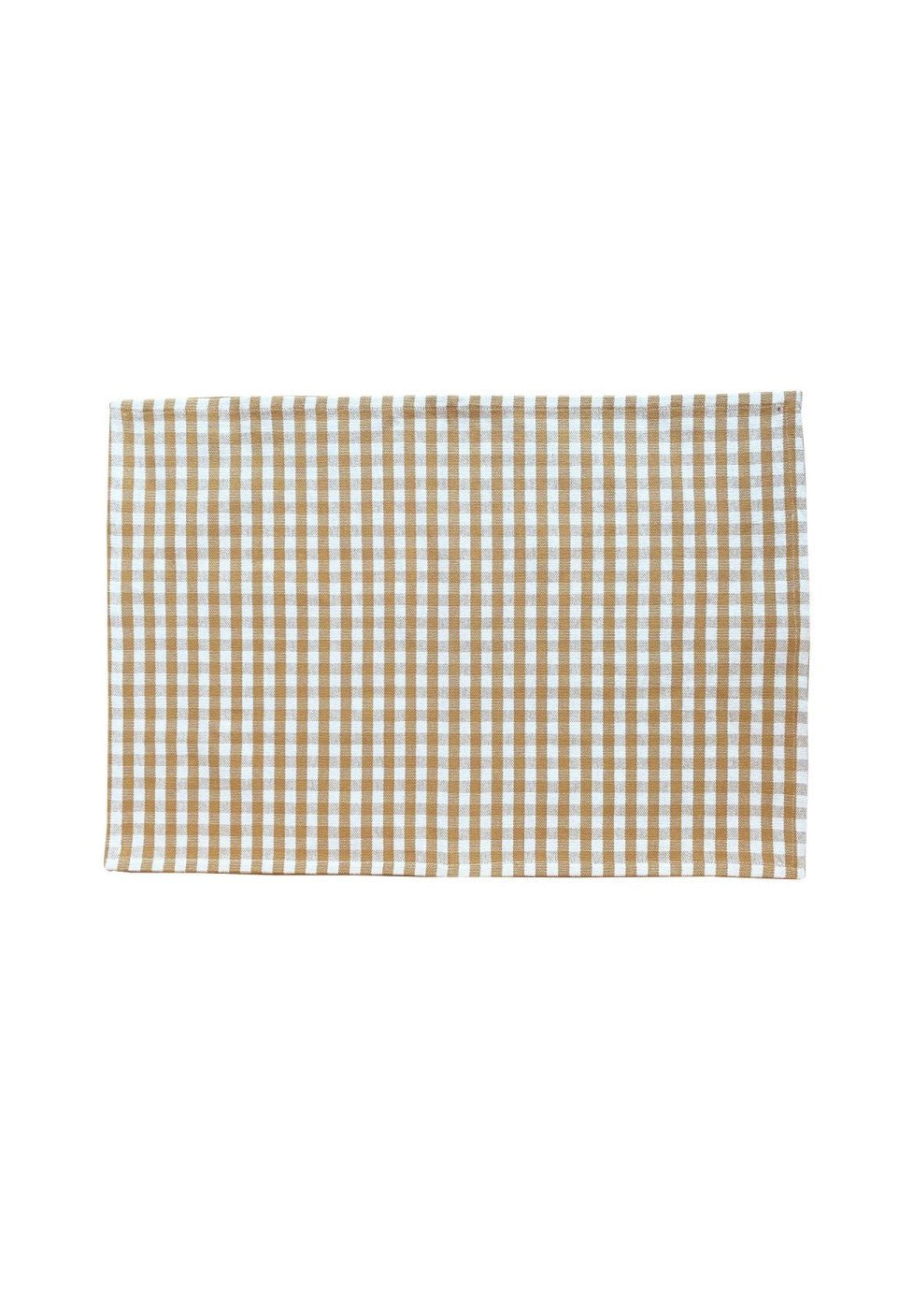 Set de table en coton Vichy Camel - Gabrielle Paris - vue 3