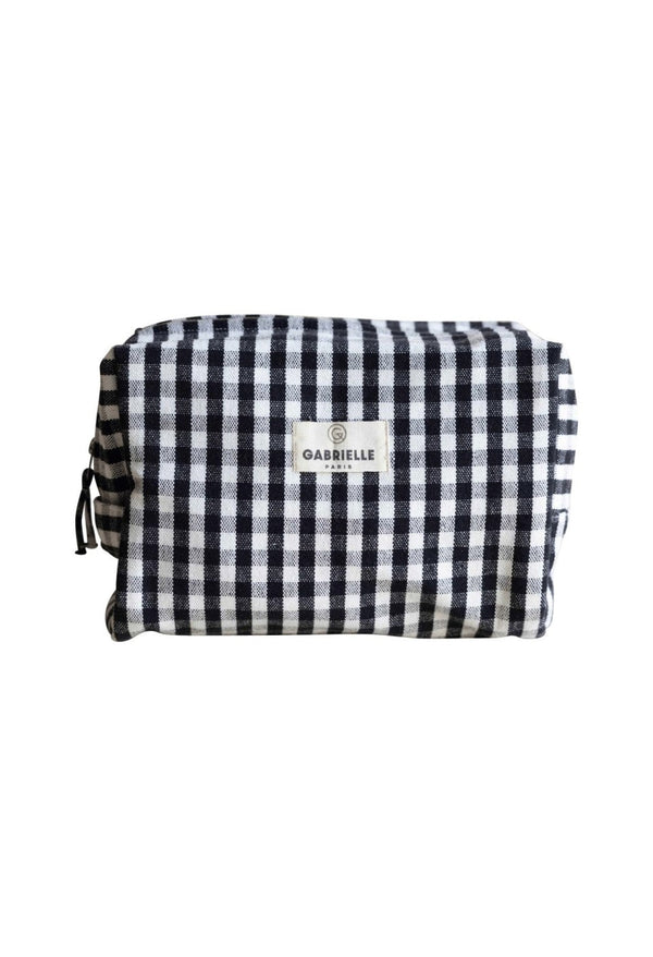 Trousse de toilette en coton Vichy Black - Gabrielle Paris - vue 5