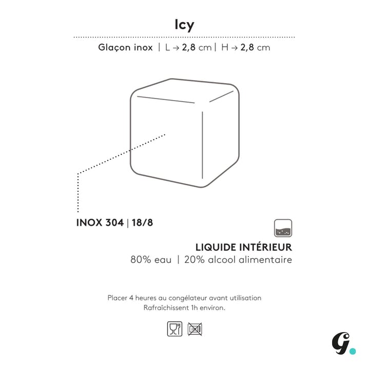Glaçons inox gravés - gaspajoe