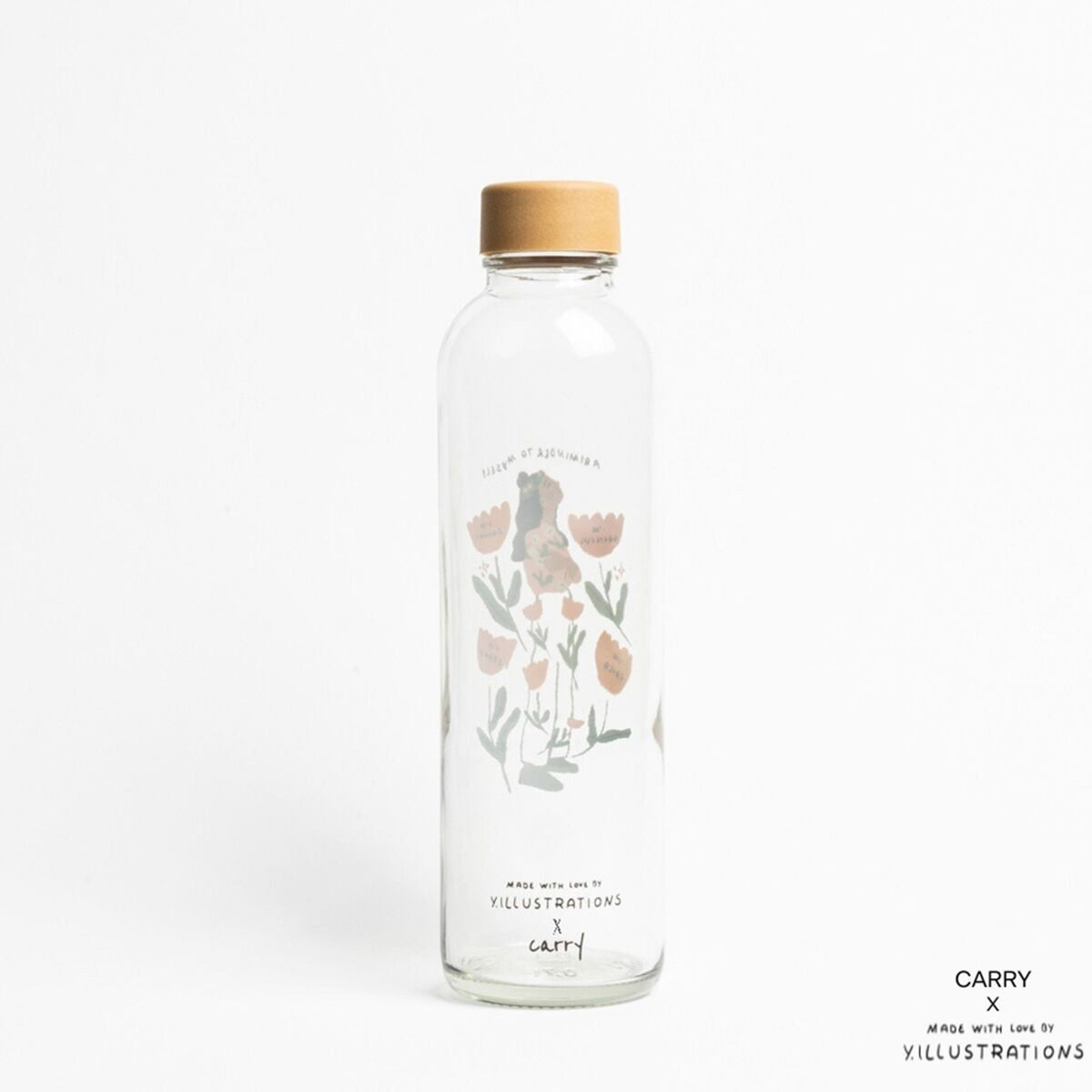 Gourde en verre reminder to myself - carry