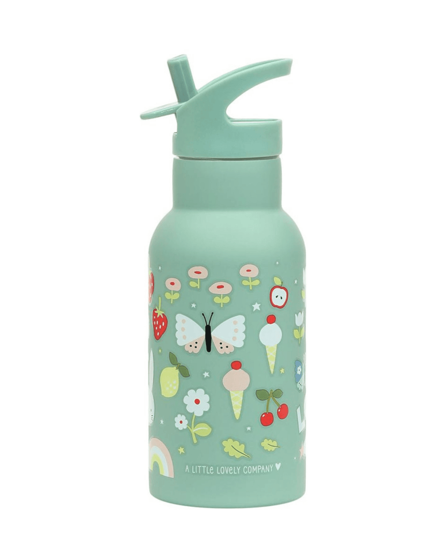 Gourde enfant isotherme arc-en-ciel et fraise magique en inox