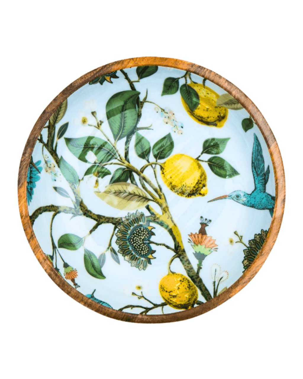 Grand plat de présentation bois de manguier lemon bird - by room