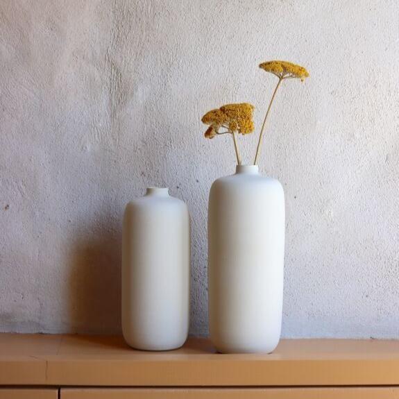 Grand vase blanc pure élégance