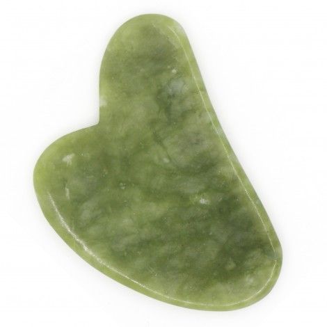 Guasha en pierre de jade vert avec housse - zen arôme