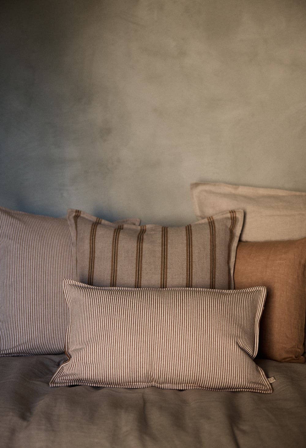 Housse de coussin 30X50 cm Rayures Argile - Gabrielle Paris