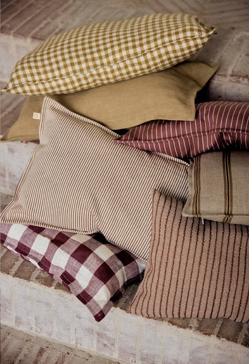 Housse de coussin 30X50 cm Rayures Argile - Gabrielle Paris