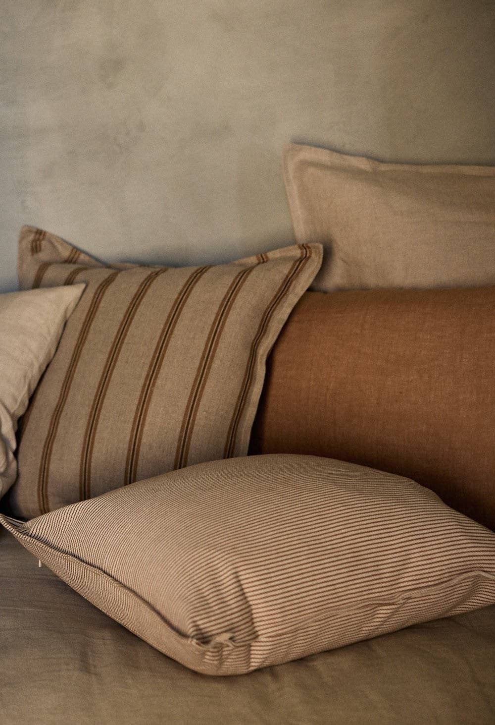 Housse de coussin 50X50 cm Rayures Corde - Gabrielle Paris