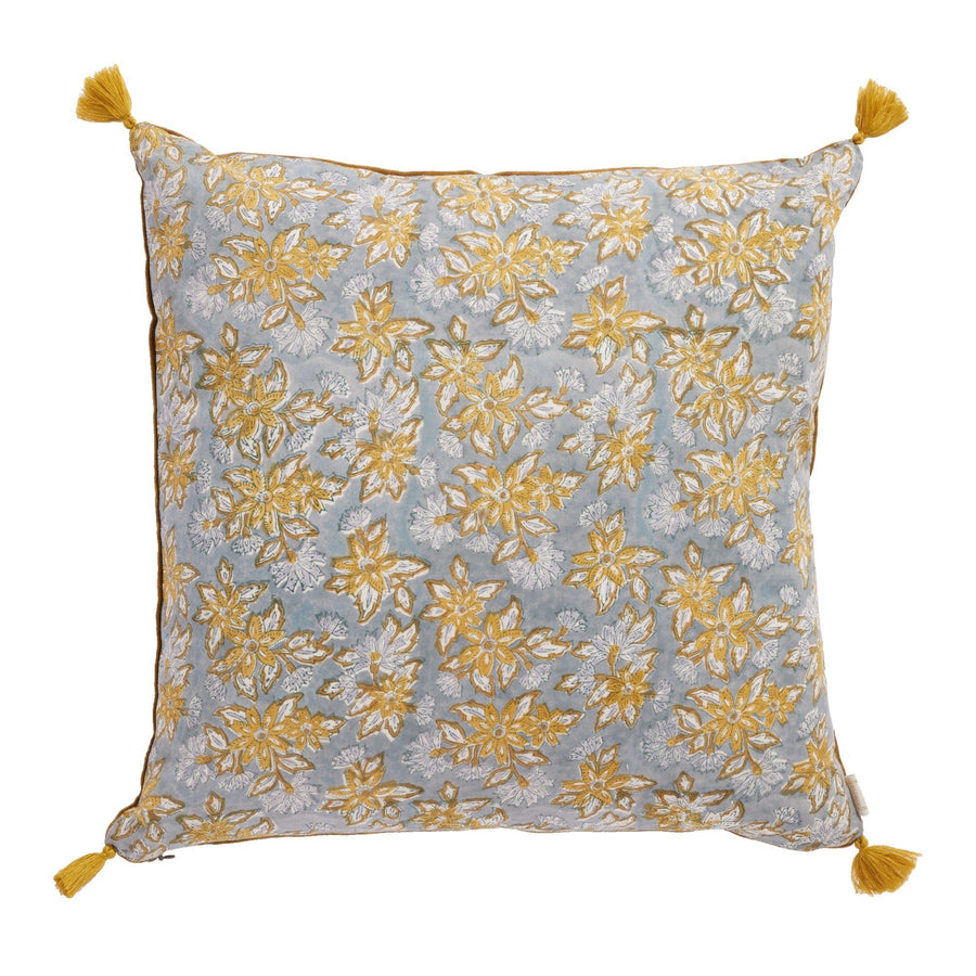 Housse de coussin arya jade bohème chic en coton