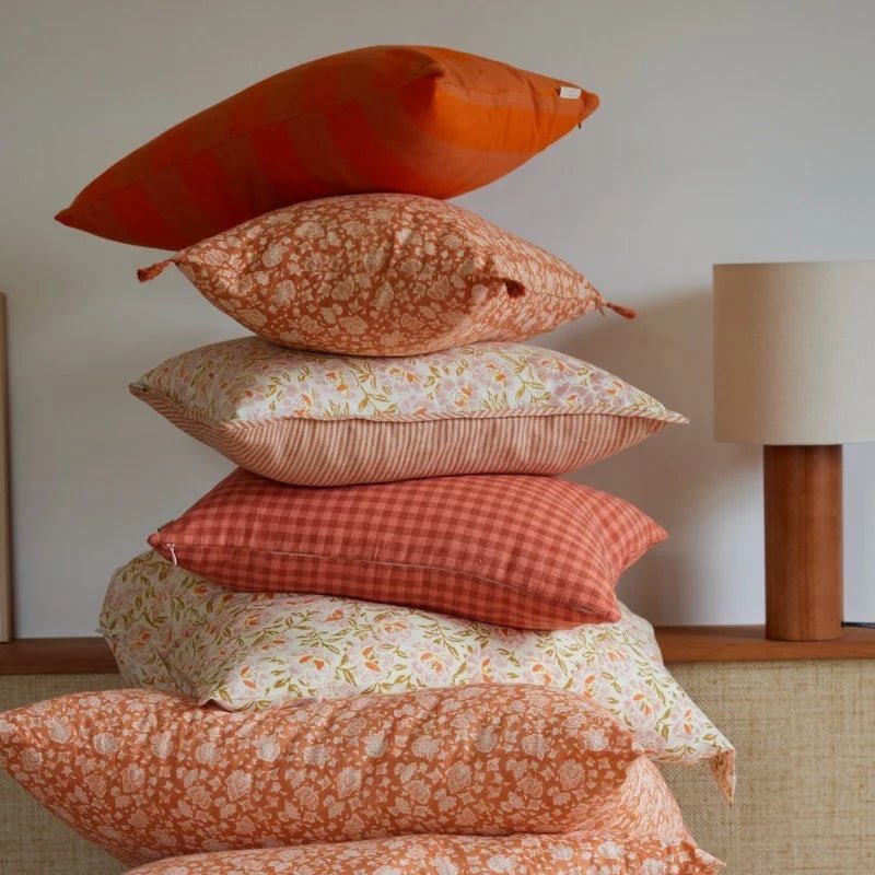 Housse de coussin fleuri arushi pumpkin - bonheur du jour
