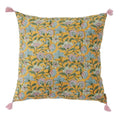 Housse de coussin fleuri bohème sakura curry - bonheur du jour