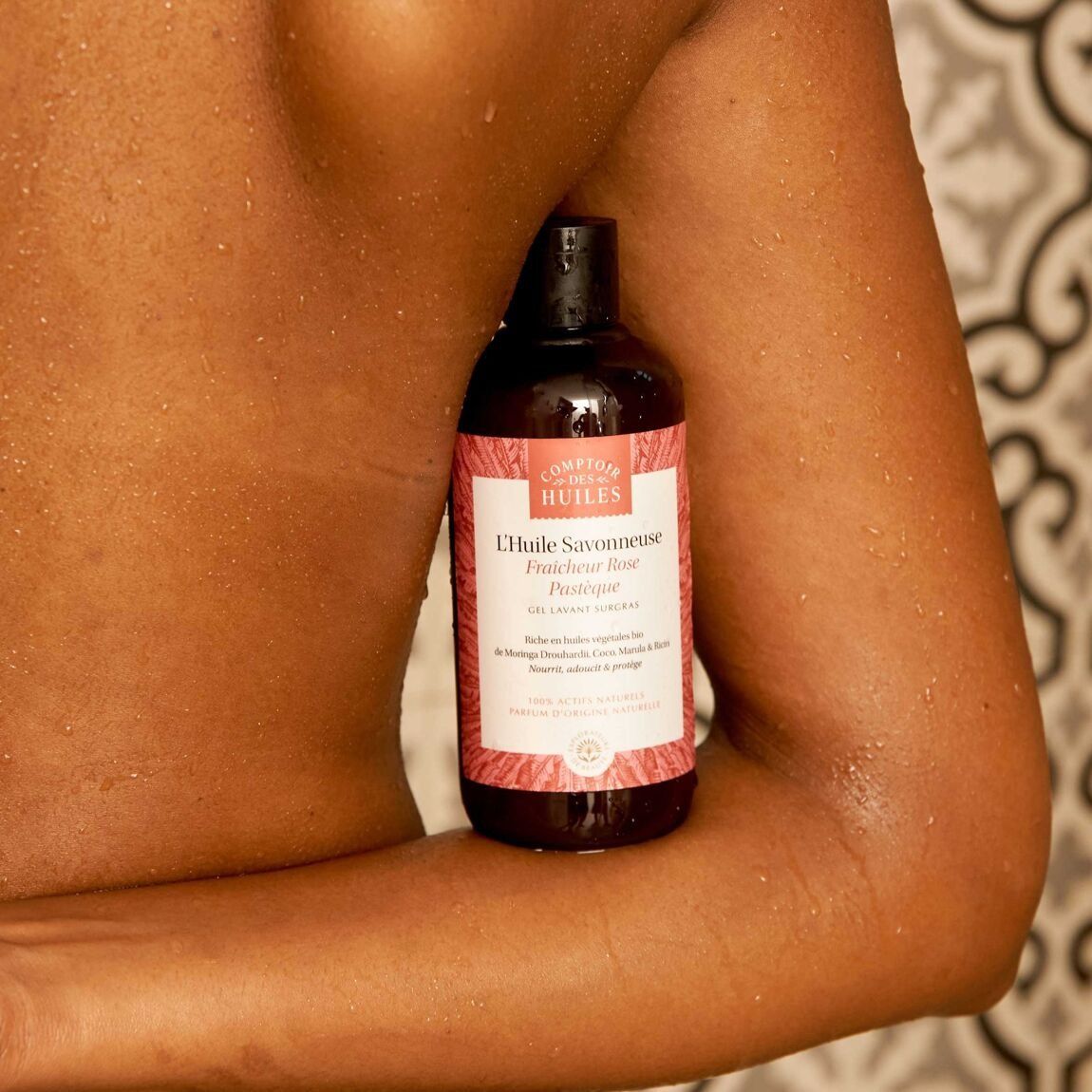 Huile savonneuse bio | rose pastèque - comptoir des huiles