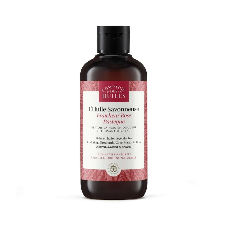 Huile savonneuse bio | rose pastèque en bois