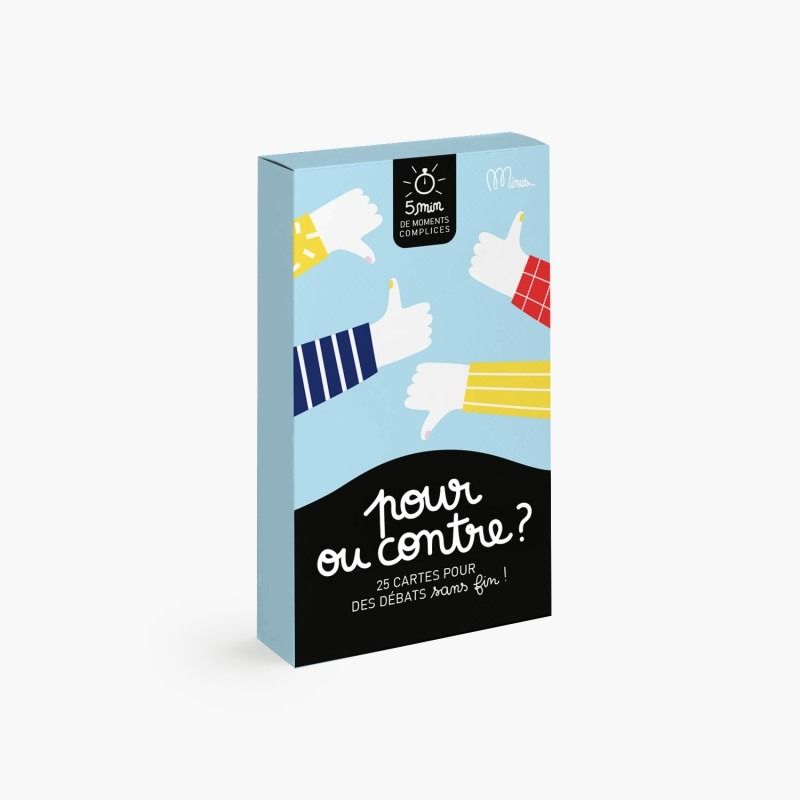 Jeu de discussion entre amis et en famille "pour ou contre? " - minus editions
