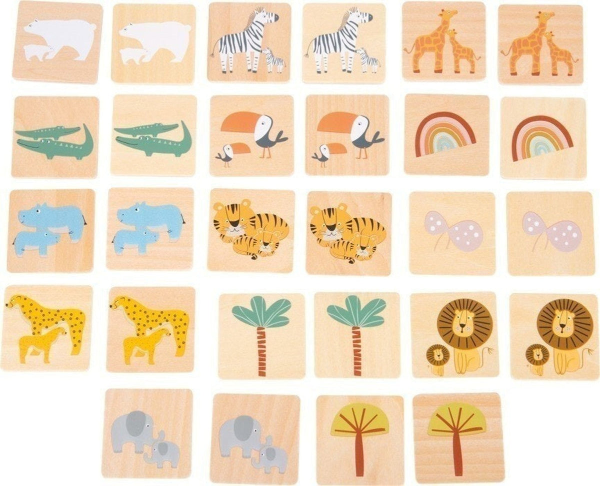 Jeu mémo safari en bois – jouet éducatif pour enfant | small foot
