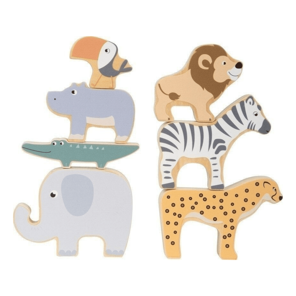 Jouet en bois safari – animaux à empiler pour enfant | small foot