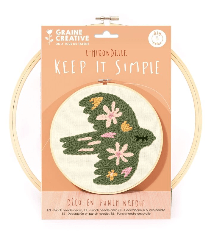 Kit broderie décorative oiseau